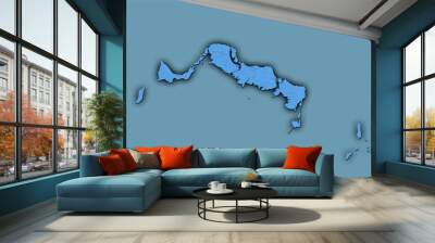 Turks and Caicos Islands, annual precipitation - dark glow Wall mural