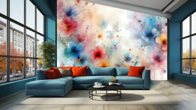 abstract colorful background with flower Wall mural