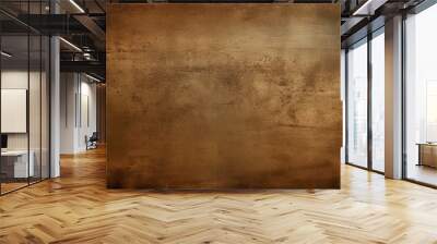 old grunge copper bronze rusty metal texture background effect, Generative AI Wall mural