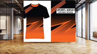 Sublimation Sports Jersey Tee Design | Athletic Apparel | Customizable Print | Performance Wear | Digital Art Wall mural