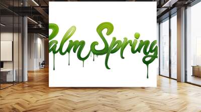 Palm Springs City Name Written in Street Art-Style , white background Wall mural