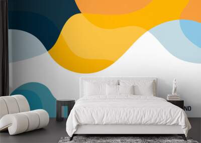 Colorful abstract background. Fluid banner template vector illustration. Wall mural