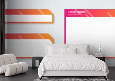 Futuristic lower third and pop up illustration. Video overlay element. Wall mural