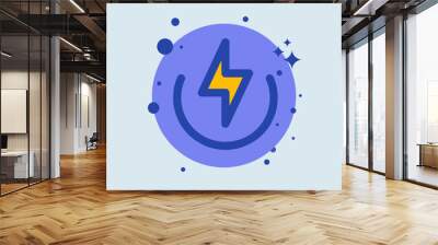 Power flat illustration. Energy signs vector illustration. Wall mural