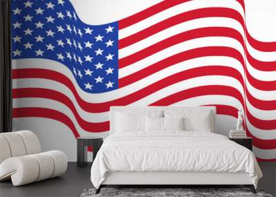 United state of america flag. Us national symbol. Wall mural