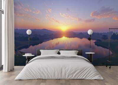 A panoramic view of a stunning (4) Wall mural