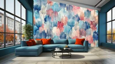 Abstract watercolor brushstrokes seamless pattern Wall mural