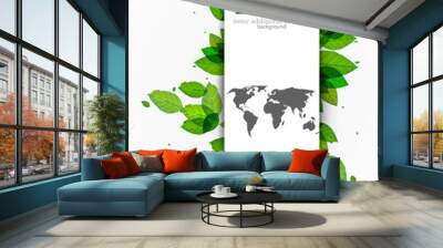 vector nature earth map outline background Wall mural