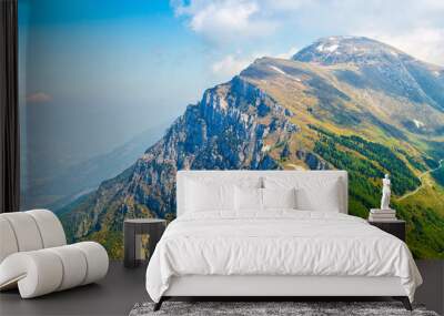 Picturesque view from monte baldo mountain to altissimo Wall mural