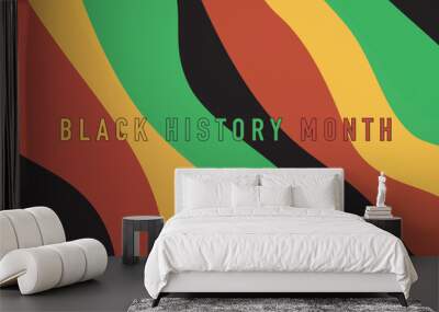 Black history month celebrate. vector illustration design graphic Black history month. Freedom or Emancipation day. Annual American holiday, Horizontal banner vector illustration.
 Wall mural