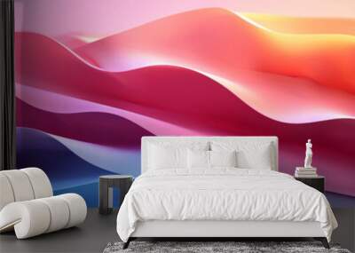 AI art wavy paint background Wall mural