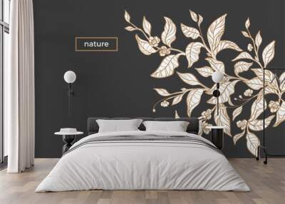 Vector template of organic nature Wall mural