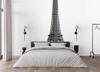 Eiffel tower isolated on transparent background Wall mural