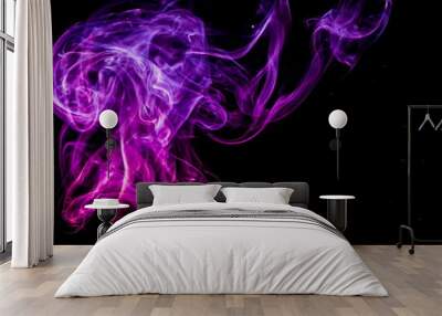 Colored smoke on black background Wall mural