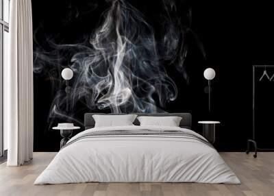 Smoke on black background Wall mural