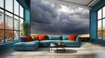 Storm clouds, dramatic sky Wall mural