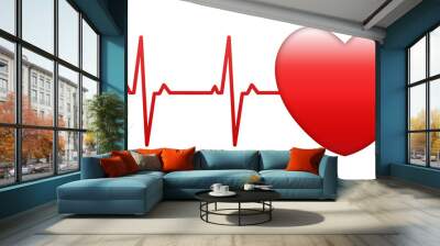 Pulse Life cardiogram heart Wall mural