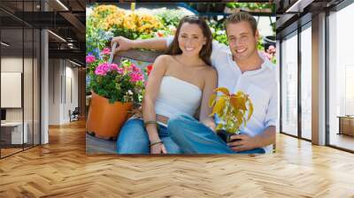 Attractive Couple at Nursery Wall mural