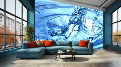 blue water splash Wall mural