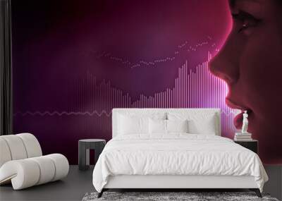 Sound wave illustration Wall mural