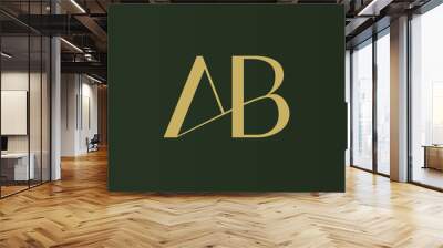 Letter BA, AB, B, A Logo Identity. Initials A and B Simple and Luxury Logo for Brand Identity Wall mural