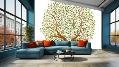 Old tree vector illustration Wall mural