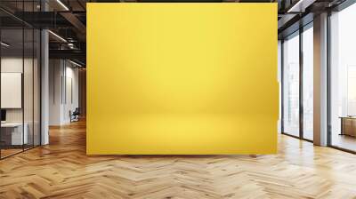 Gold, yellow empty room studio gradient used for background and display your product. Wall mural