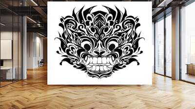 tribal lion tattoo Wall mural