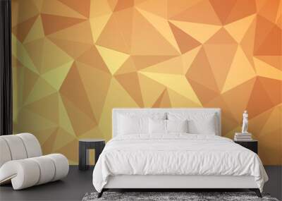 orange polygon geometric abstract background Wall mural