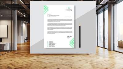 Business style letterhead design templates for your project design.Vector illustration. Stationary design template.. Wall mural