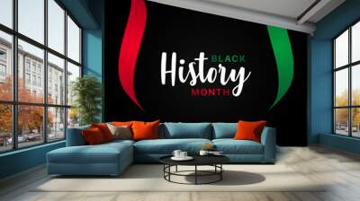 Black History Month Vector Design For Banner or Background Wall mural