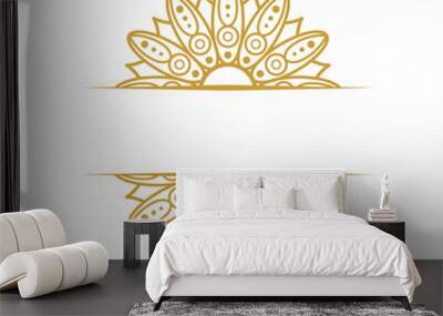 Mandala Wedding Frame Element Vector Design Wall mural