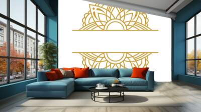 Mandala Wedding Ornament Gold Vector Design Wall mural