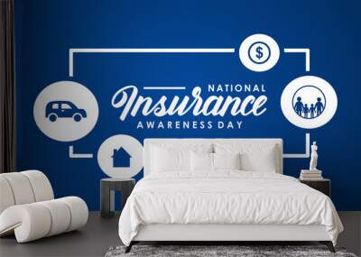 National Insurance Awareness Day Vector Design Illustration For Celebrate Moment Wall mural