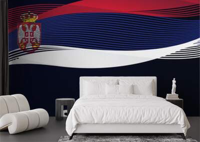 Serbia Independence Day Vector Design Wall mural