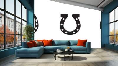 Horseshoe icon set. Luck symbol. Vector Illustration. Vector Graphic. EPS 10 Wall mural