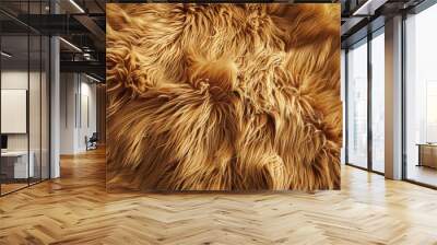 Background and texture of natural brown fur animal Wall mural