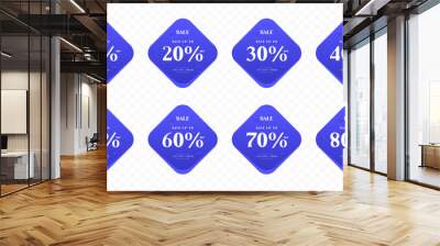 Sales label design collection, shopping discount tag design Wall mural