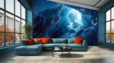 Alaskas arches glow in the cold light image Wall mural