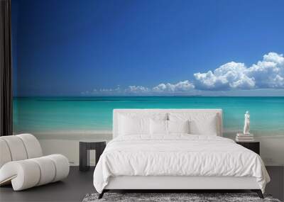 Beach with blue sky Wall mural