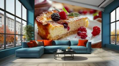 cake with berries Wall mural