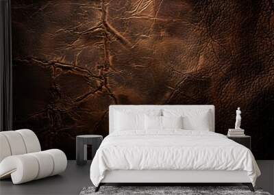 dark brown leather texture Wall mural