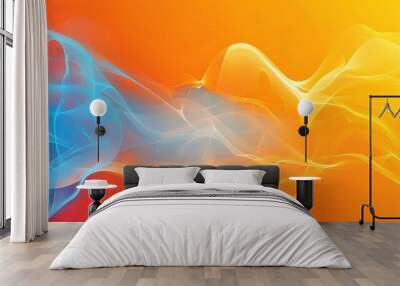 Flame to Orange gradient banner Wall mural