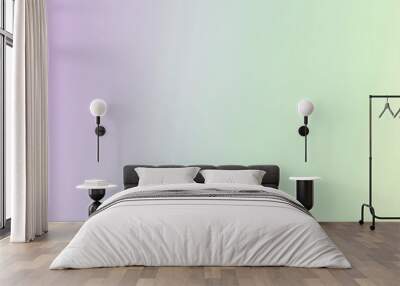 Gradient light lavender to light green abstract background Wall mural