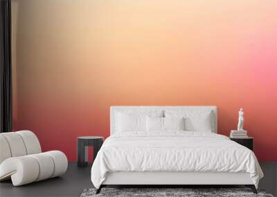 Gradient light orange to deep pink abstract banner Wall mural