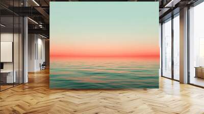 Gradient light salmon to sea abstract banner Wall mural