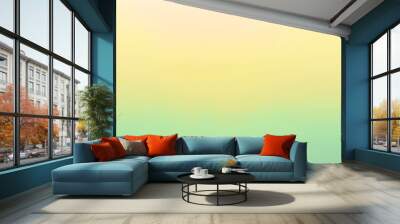 Gradient light yellow to green abstract background Wall mural