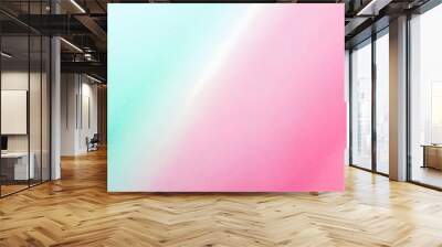 Gradient pastel green to baby pink abstract background Wall mural