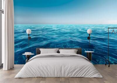 Ocean to Blue gradient design Wall mural