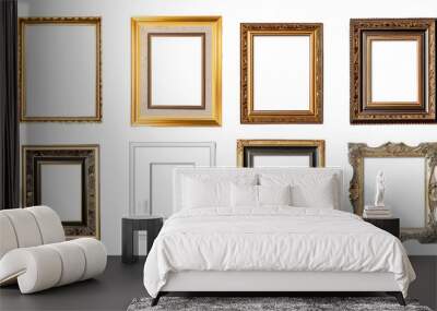 Set of different frames PNG transparent background Wall mural